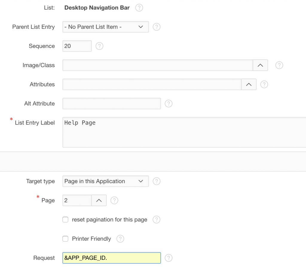 Editing navbar for help page